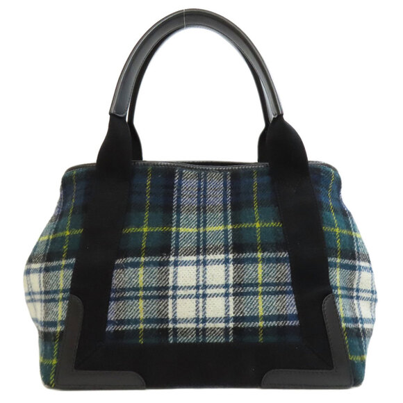 BALENCIAGA Navy Cabas S Handbag Wool 339933 - Picture 2 of 11